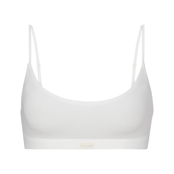 SKIMS Other - SKIMS Smooth Rib Scoop Neck Bralette | Marble | NWOT. XS.